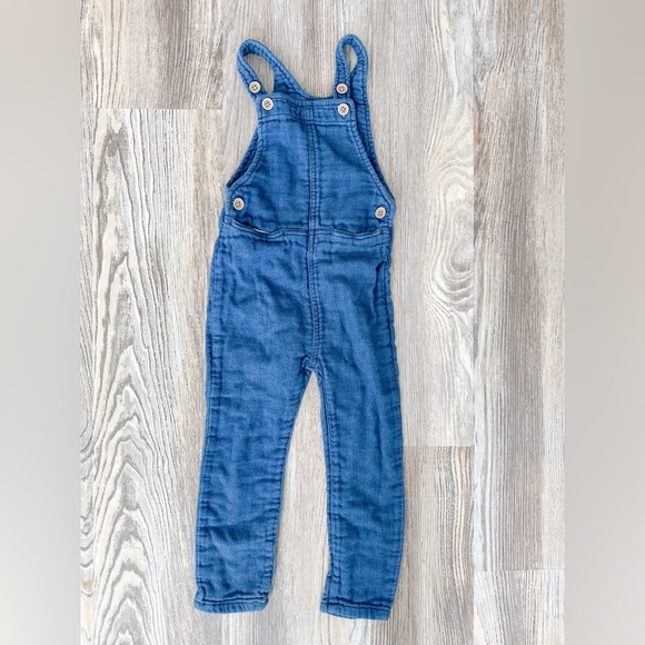 ZARA Toddler Boys Denim Overalls/ Size 3-4 - Picture 1 of 5